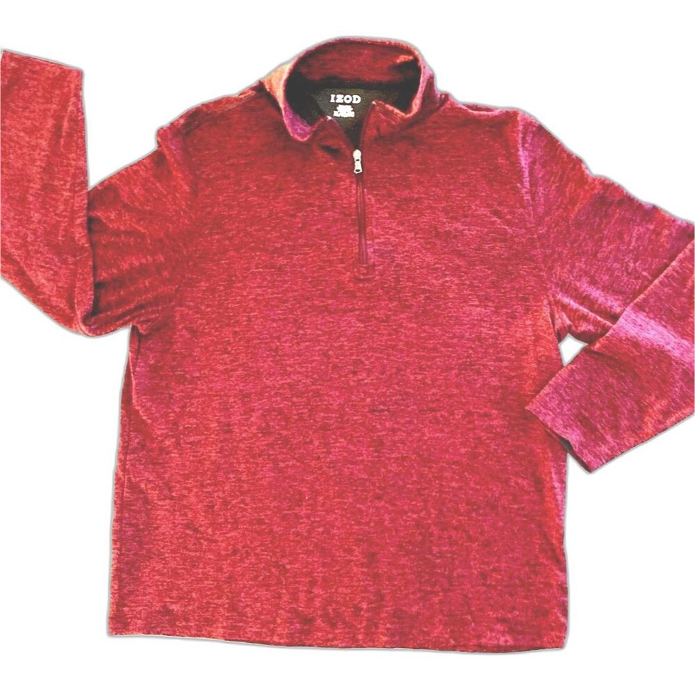 Men's IZOD Quarter Zip Maroon Men's Pullover XL